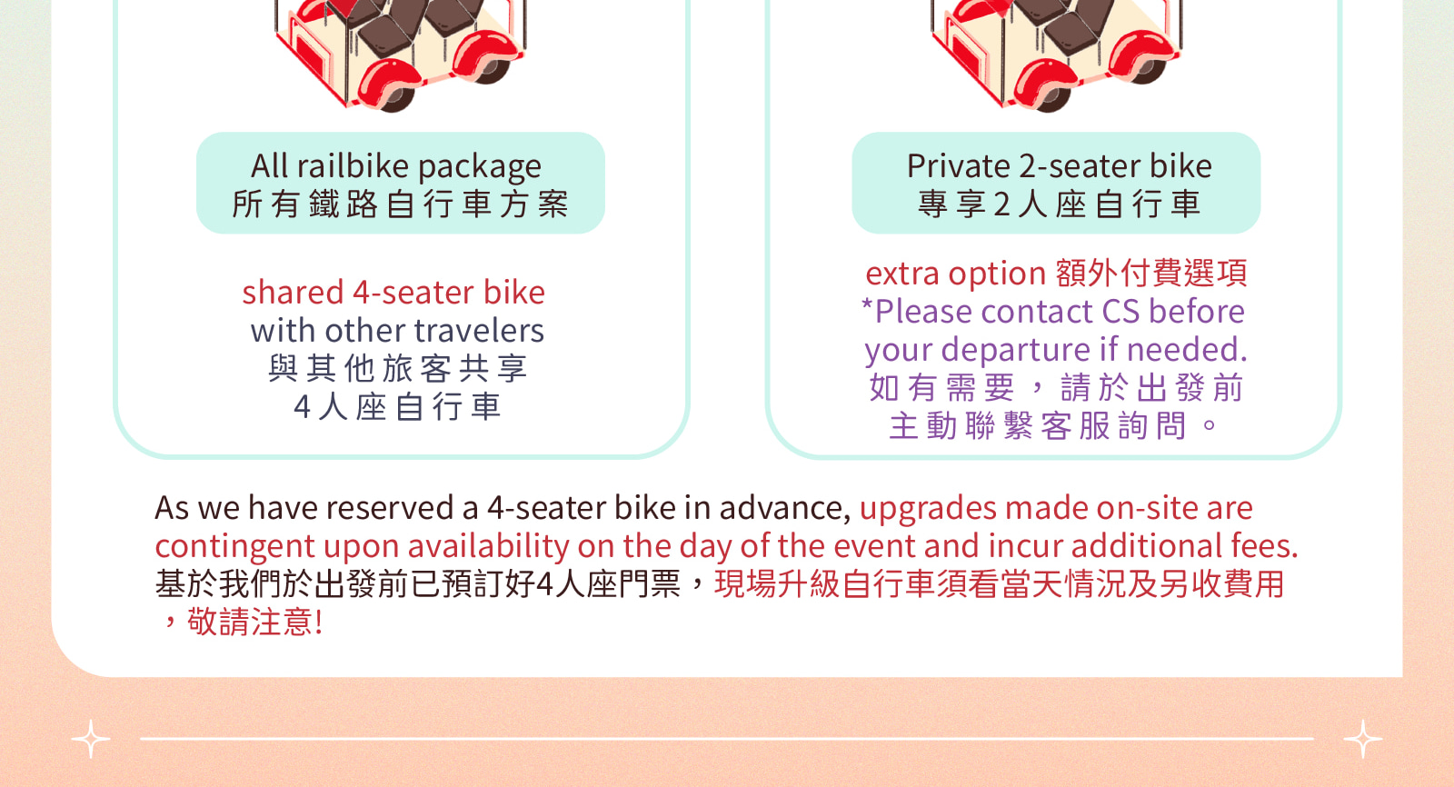 江村鐵路自行車/ 斜坡滑車/ 草泥馬牧場/ 採摘水蜜桃/ 樂高樂園 一日遊