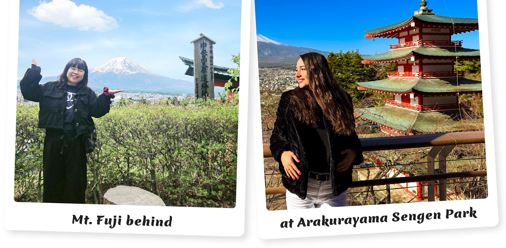 新倉山淺間公園是欣賞富士山美景的最佳地點之一,與標誌性的紅色忠靈塔相映成趣。攀登約400級臺階,即可在任何季節欣賞到令人驚歎、如明信片般完美的全景。 新倉山淺間公園是欣賞富士山美景的最佳地點之一,與標誌性的紅色忠靈塔相映成趣。攀登約400級臺階,即可在任何季節欣賞到令人驚歎、如明信片般完美的全景。