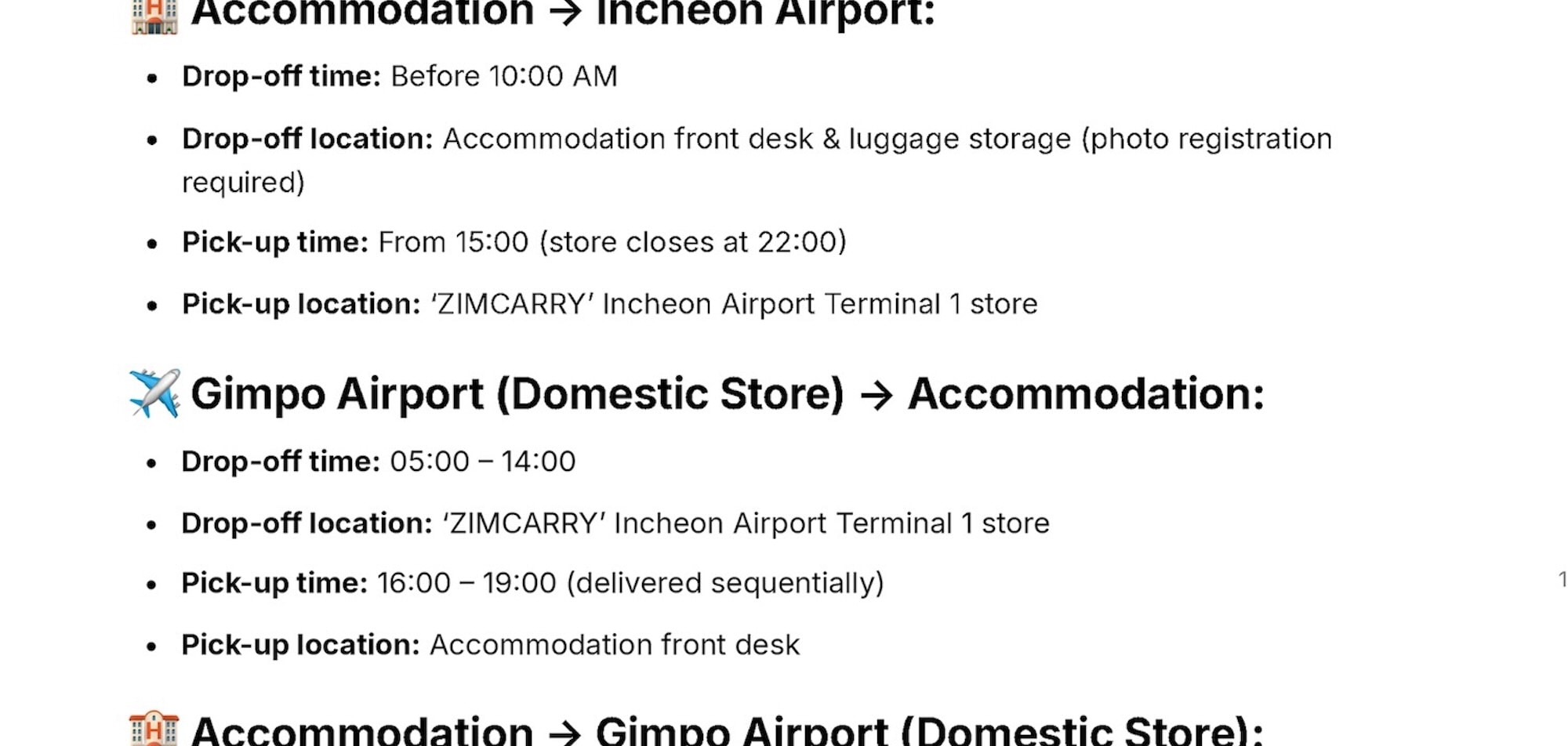 Seoul Luggage Delivery Service: From/To Seoul KTX Station, Seoul Express Bus Terminal, Gimpo Domestic Airport, and Hotels