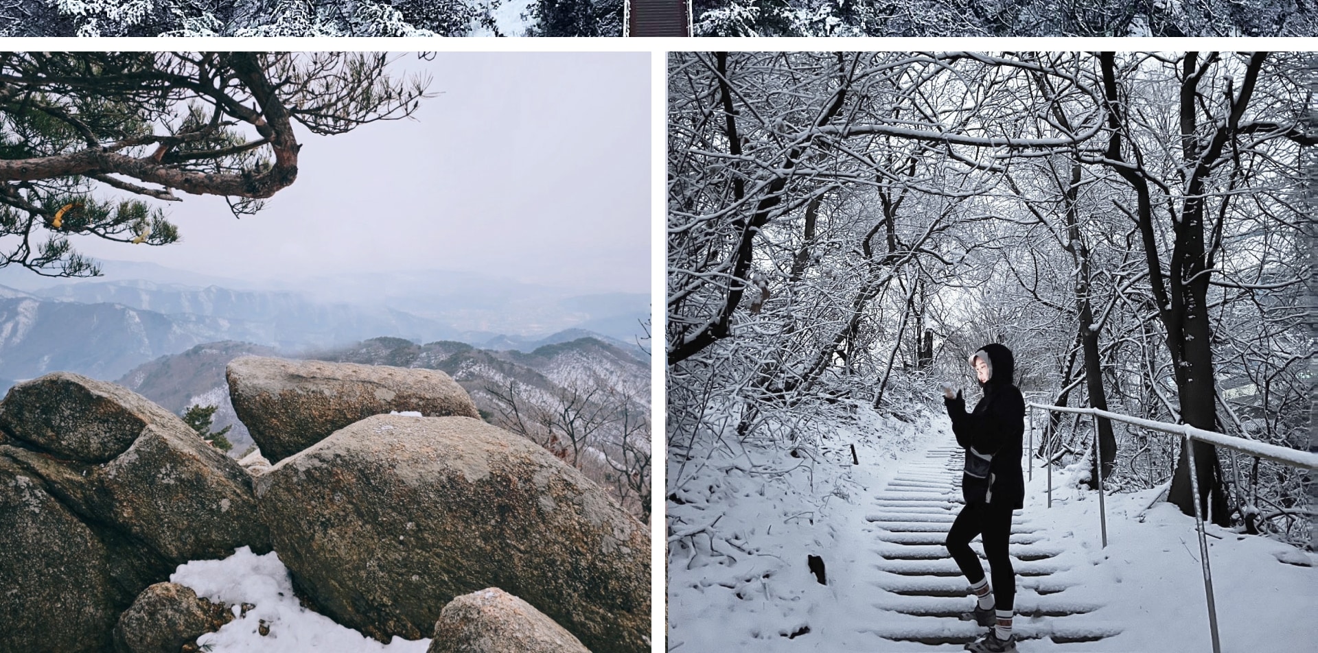 白雪皚皚的山脈全景，絕對令人難忘。
