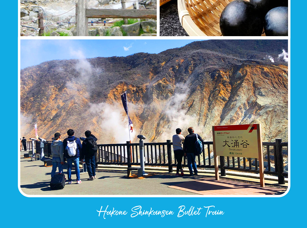 大涌谷的特產 “黑雞蛋”，日語稱 “黑玉子”，是用溫泉蒸煮而成。