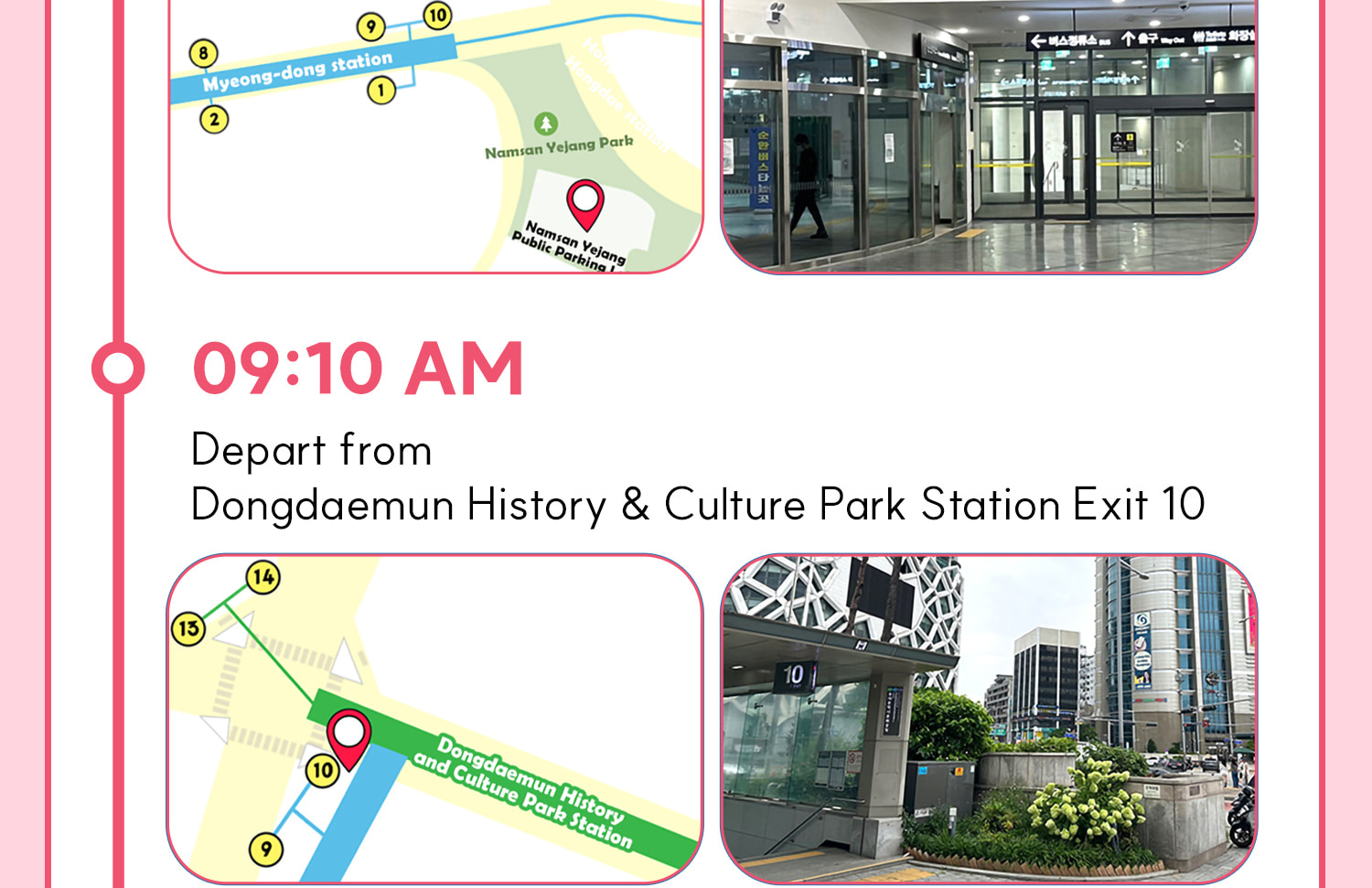 DAY 1 (Petite France&Italian Village+Nami Island) Itinerary.
Itineraries are vary by the selected options. Please check on the detailed Itinerary to prevent discrepancies!! DAY 1 (Petite France&Italian Village+Nami Island) Itinerary.
Itineraries are vary by the selected options. Please check on the detailed Itinerary to prevent discrepancies!!