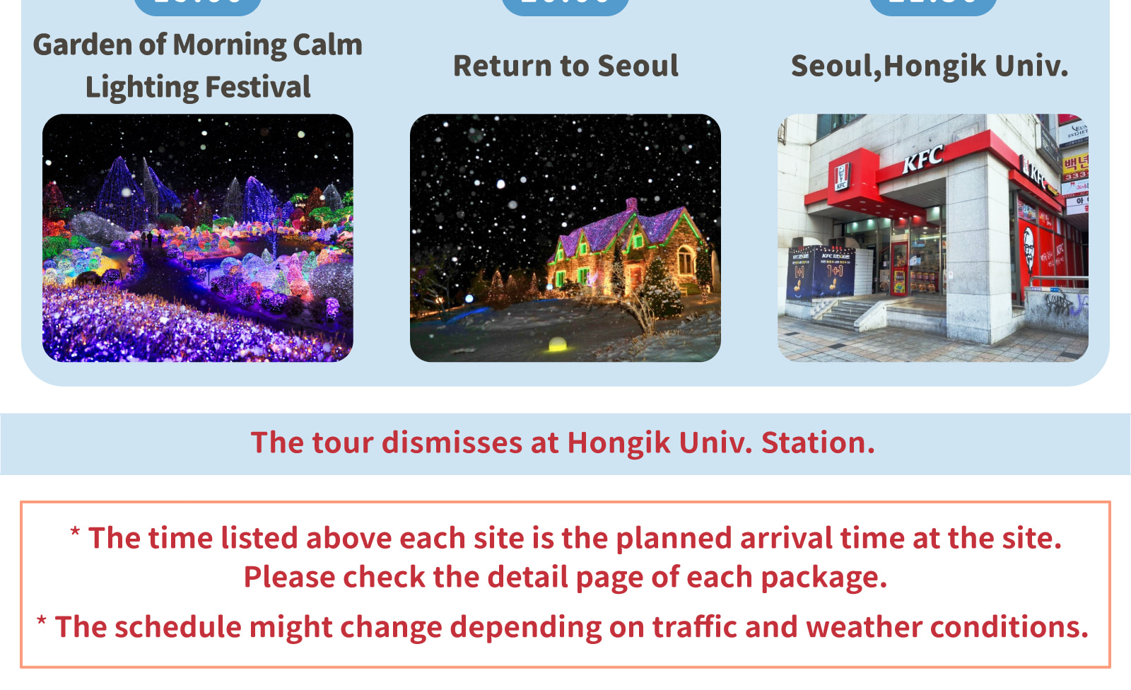 WInter Limited Tour -  Eobi Ice Valley+ Petite France & Italian Village +Nami Island +Garden of Morning Calm Light Festival