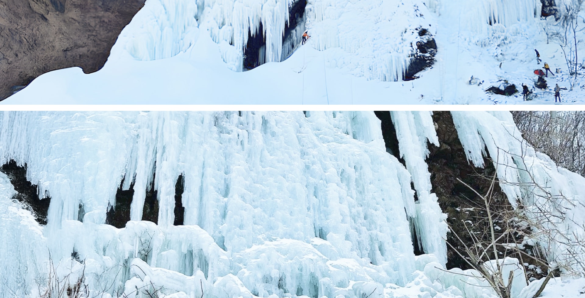 ❄️冬季,Maebawi瀑布會變成一道高聳的冰牆,彷彿出自奇幻電影一般。 ❄️冬季,Maebawi瀑布會變成一道高聳的冰牆,彷彿出自奇幻電影一般。