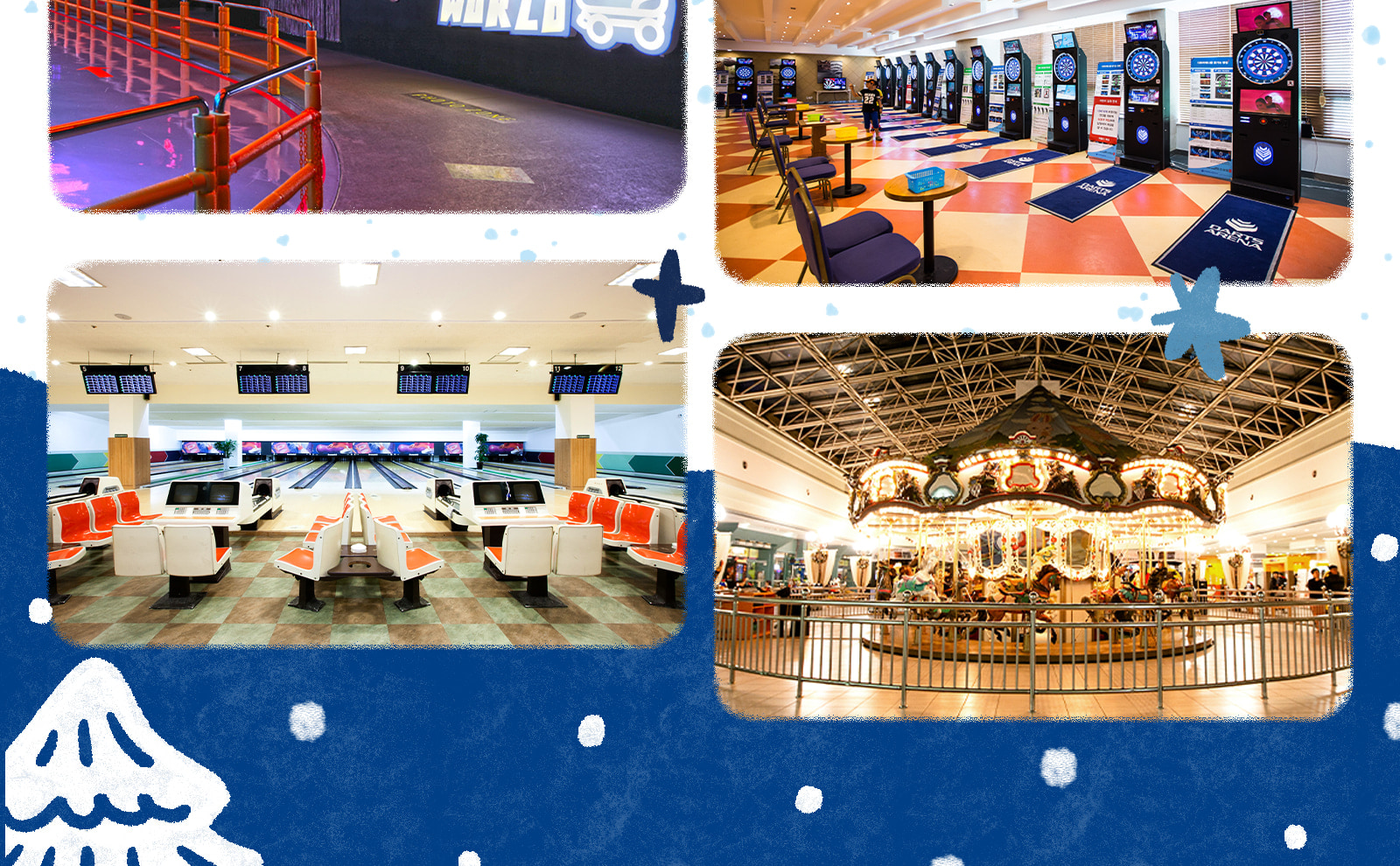 現場超市、體育用品店、畫廊、書店、診所、藥房、美容院、兒童俱樂部