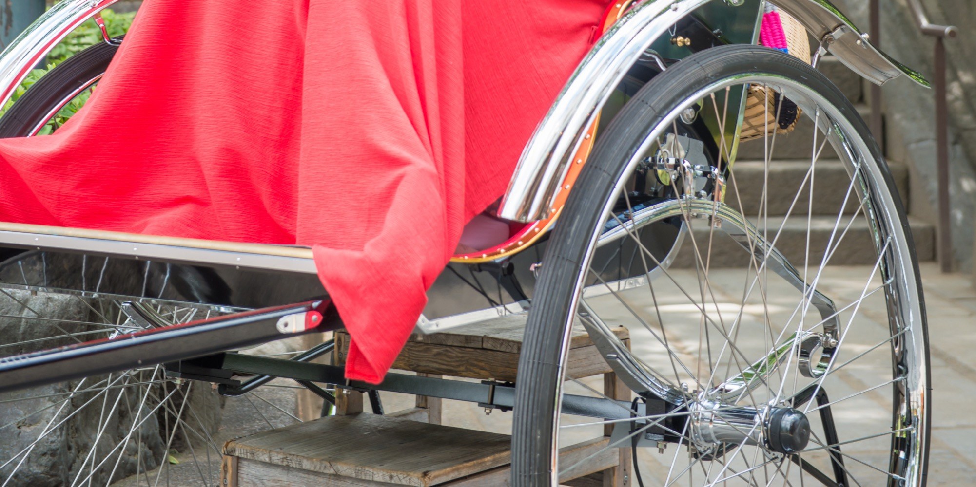 A plan to explore Kyoto in a kimono and rickshaw by chartered taxi