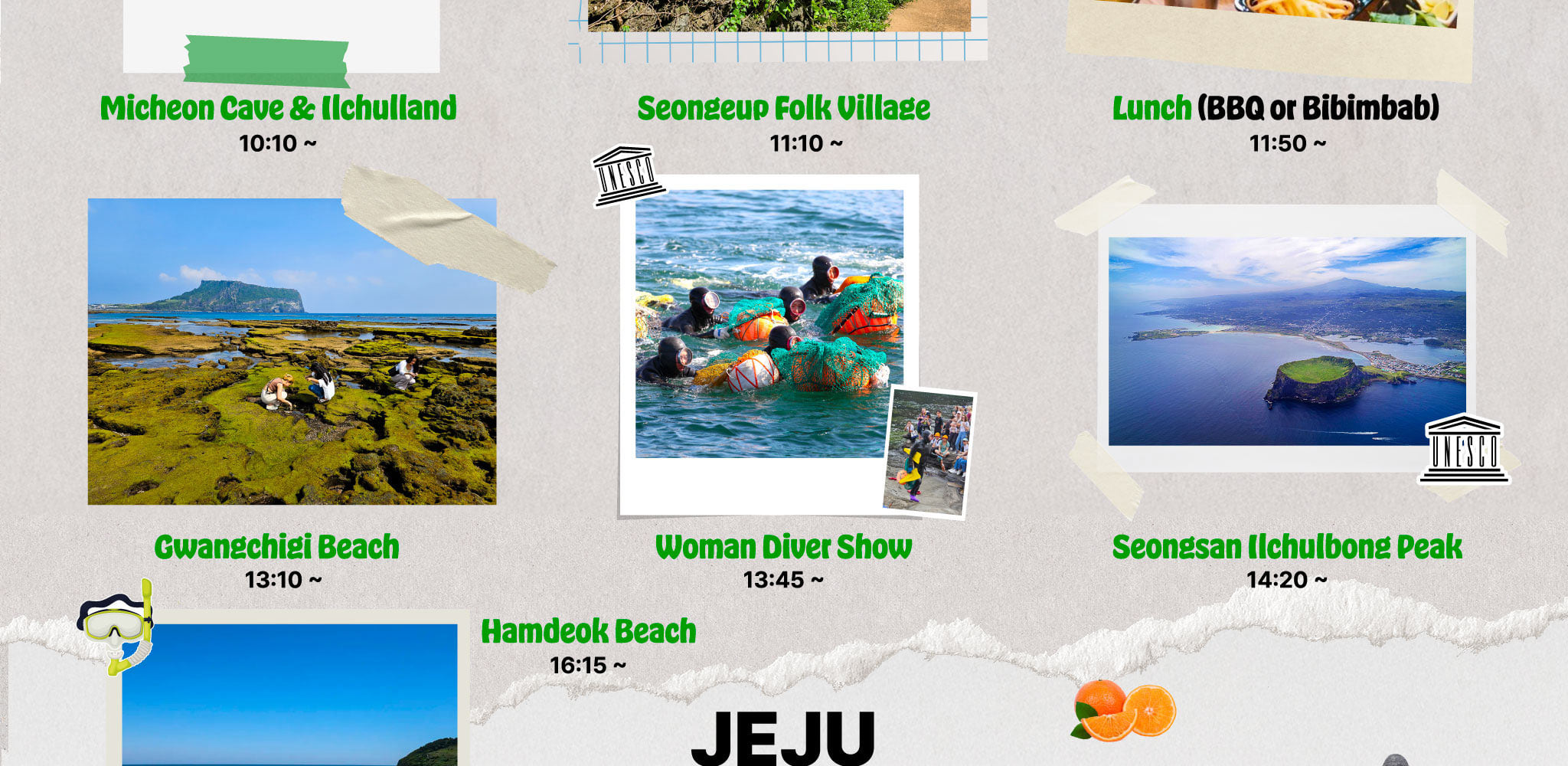 jeju tour itinerary