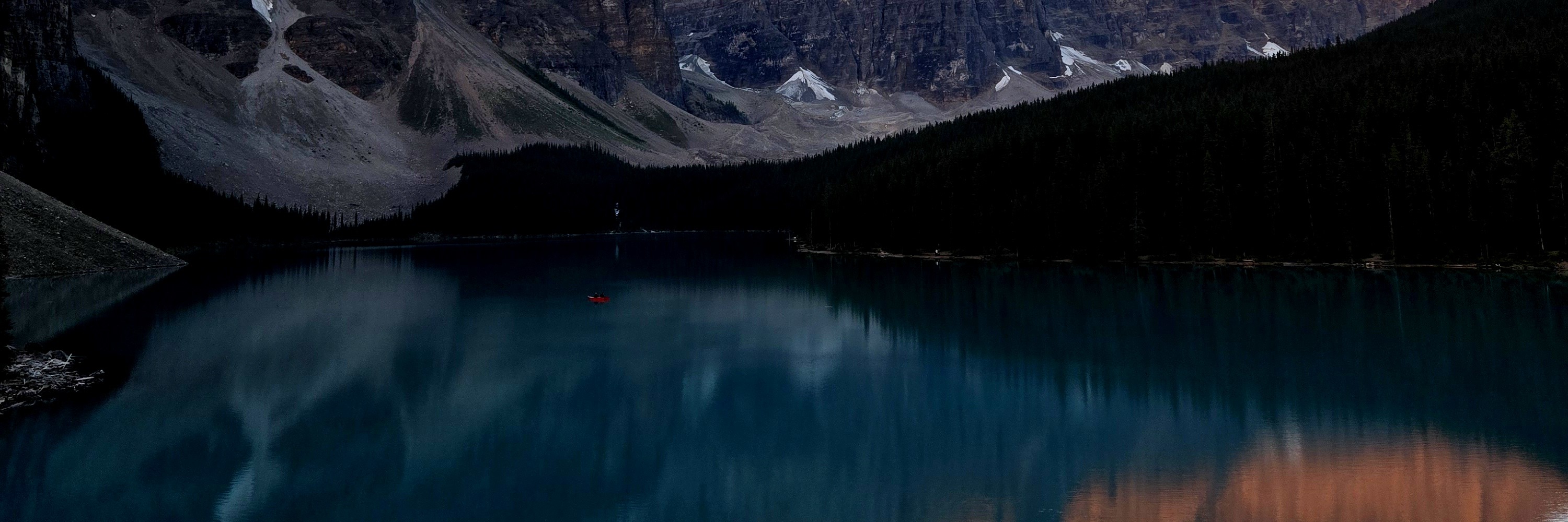 Sunrise at Moraine Lake and Lake Louise from Canmore/Banff