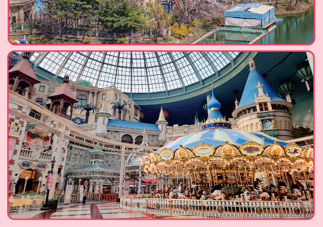 樂天世界是首爾的熱門主題公園,以其驚險刺激的遊樂設施和韓劇場景而聞名。對於家庭和韓劇迷來說,這裡是一個令人興奮的旅遊目的地,提供室內和室外景點。 樂天世界是首爾的熱門主題公園,以其驚險刺激的遊樂設施和韓劇場景而聞名。對於家庭和韓劇迷來說,這裡是一個令人興奮的旅遊目的地,提供室內和室外景點。