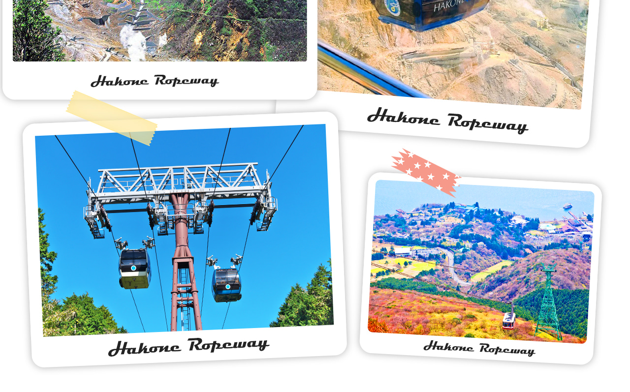 箱根空中纜車從早雲山緩緩升至大涌谷,全程俯瞰火山地貌與蘆之湖美景,盡享高空觀景樂趣。 箱根空中纜車從早雲山緩緩升至大涌谷,全程俯瞰火山地貌與蘆之湖美景,盡享高空觀景樂趣。