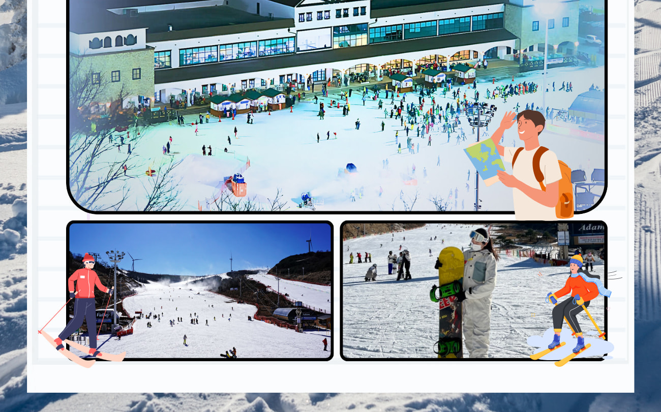 釜山伊甸園山谷滑雪和滑雪板一日遊（含課程選項）