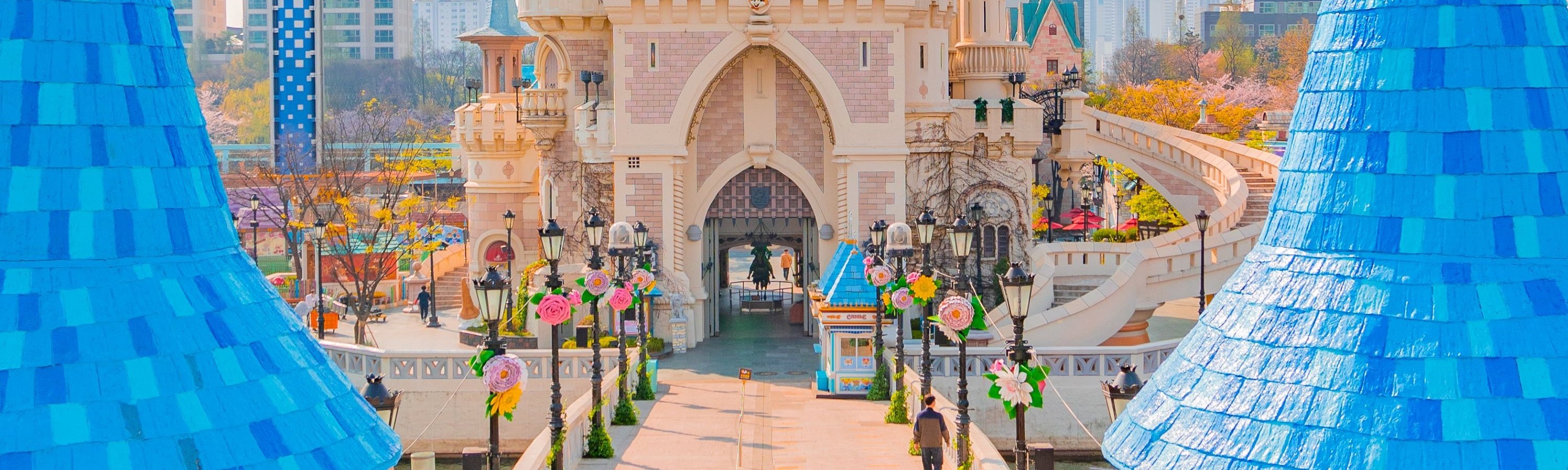 [Lotte World] is a popular theme park in Seoul, known for its thrilling rides and K-drama appearances. It's an exciting destination for families and K-drama fans, offering both indoor and outdoor attractions.