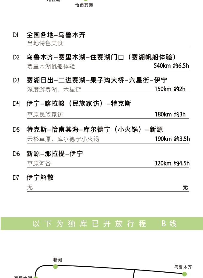 新疆伊犁牧野伊夏獨庫版7日（全程攝影旅拍+賽湖帆船體驗+喀拉峻民族家訪+庫爾德寧小火鍋+孟克特古道+恰甫其海+唐布拉百里畫廊）