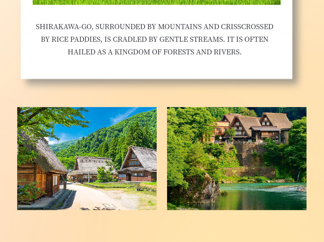 白川鄉合掌村是日本著名的世界文化遺產,以獨特的合掌造茅草屋和寧靜的山村景觀聞名。 白川鄉合掌村是日本著名的世界文化遺產,以獨特的合掌造茅草屋和寧靜的山村景觀聞名。