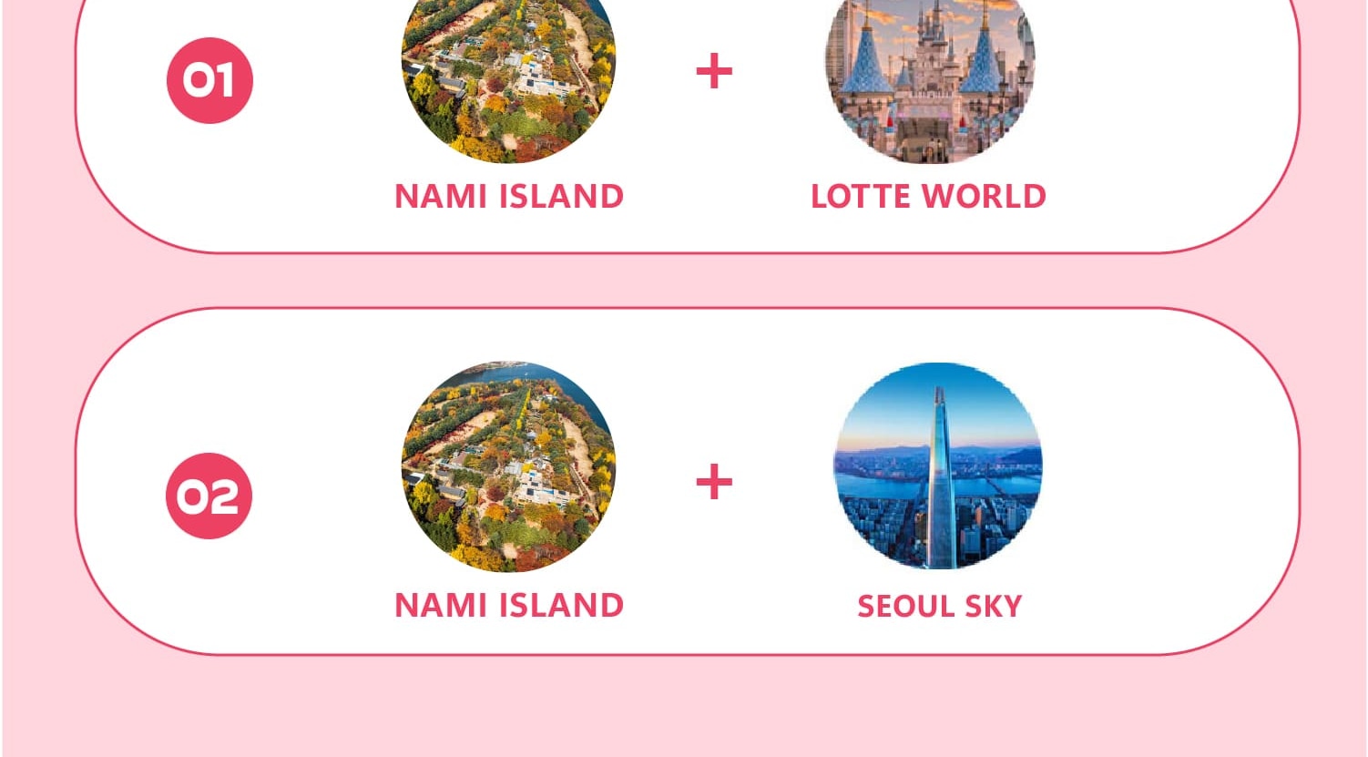 南怡島 & 樂天世界 / 首爾天空一日遊