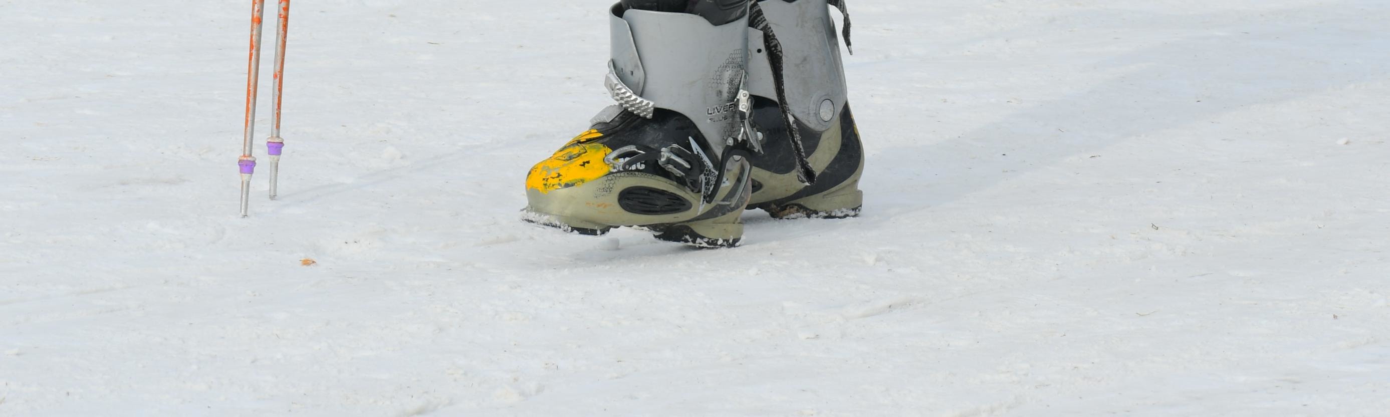Skiing at Gulmarg in winter