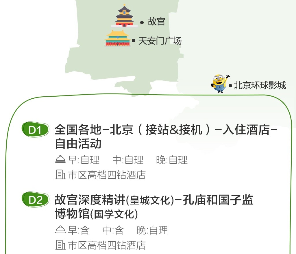 【環球親子純玩】北京全景精華遊5天4晚（環球影城1天暢玩+故宮深度講解+升旗儀式+八達嶺長城+中國科學館+頤和園+鳥巢+外觀清大/北大）