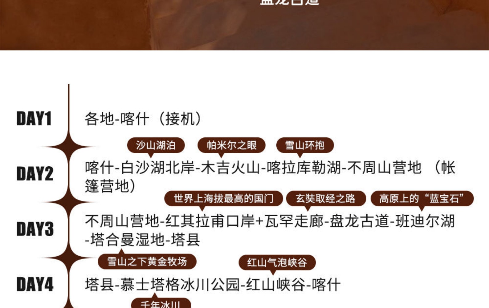 南疆西域喀什5日遊（無人機航拍+不周山帳篷營地下午茶+慕士塔格冰川公園+盤龍古道+瓦罕走廊+白沙湖+贈送便攜式氧氣瓶）