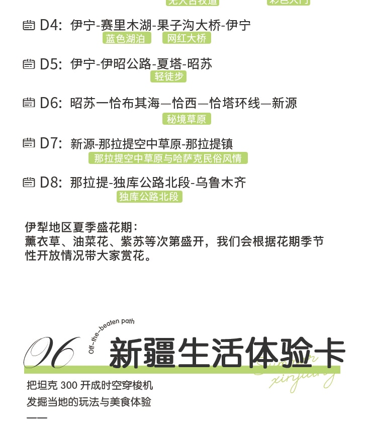 新疆伊犁縱貫天山五月版8日（全程旅拍攝影+全程坦克300出行+賽里木湖+安集海大峽谷+喀拉峻+恰西+那拉提+喀贊其+S101國防公路)