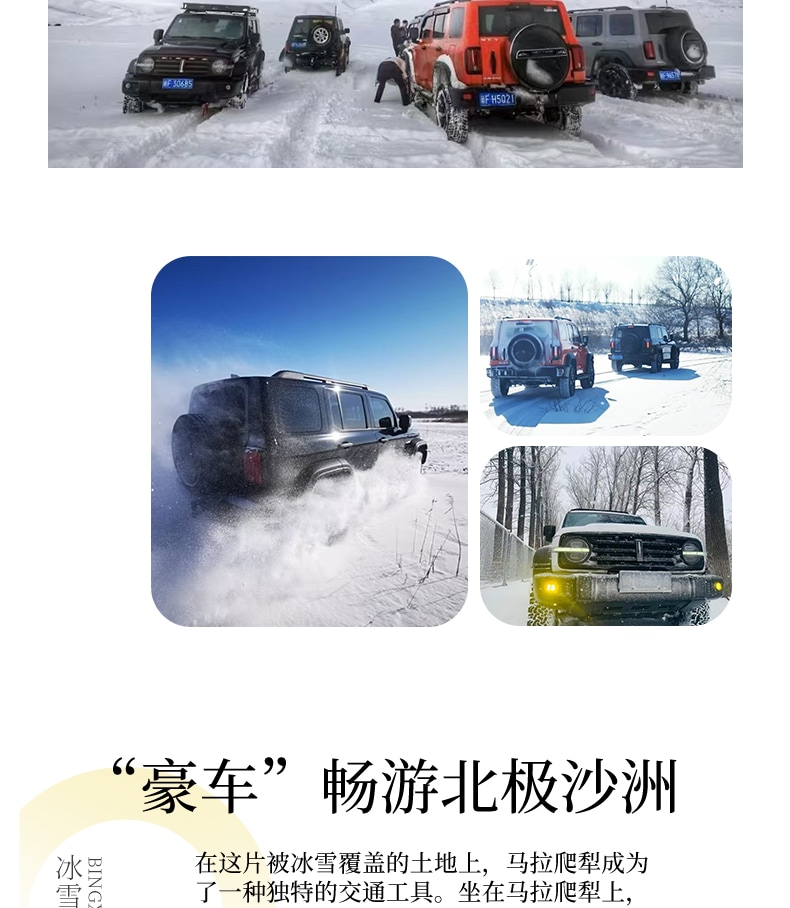 東北尋跡漠河私家4日（漠河集散+硬派越野出行+北極村定點旅拍+鄂溫克馴鹿園+北極村+邂逅聖誕老人+雪地火鍋+最北雪場滑雪+冰雪白樺林）
