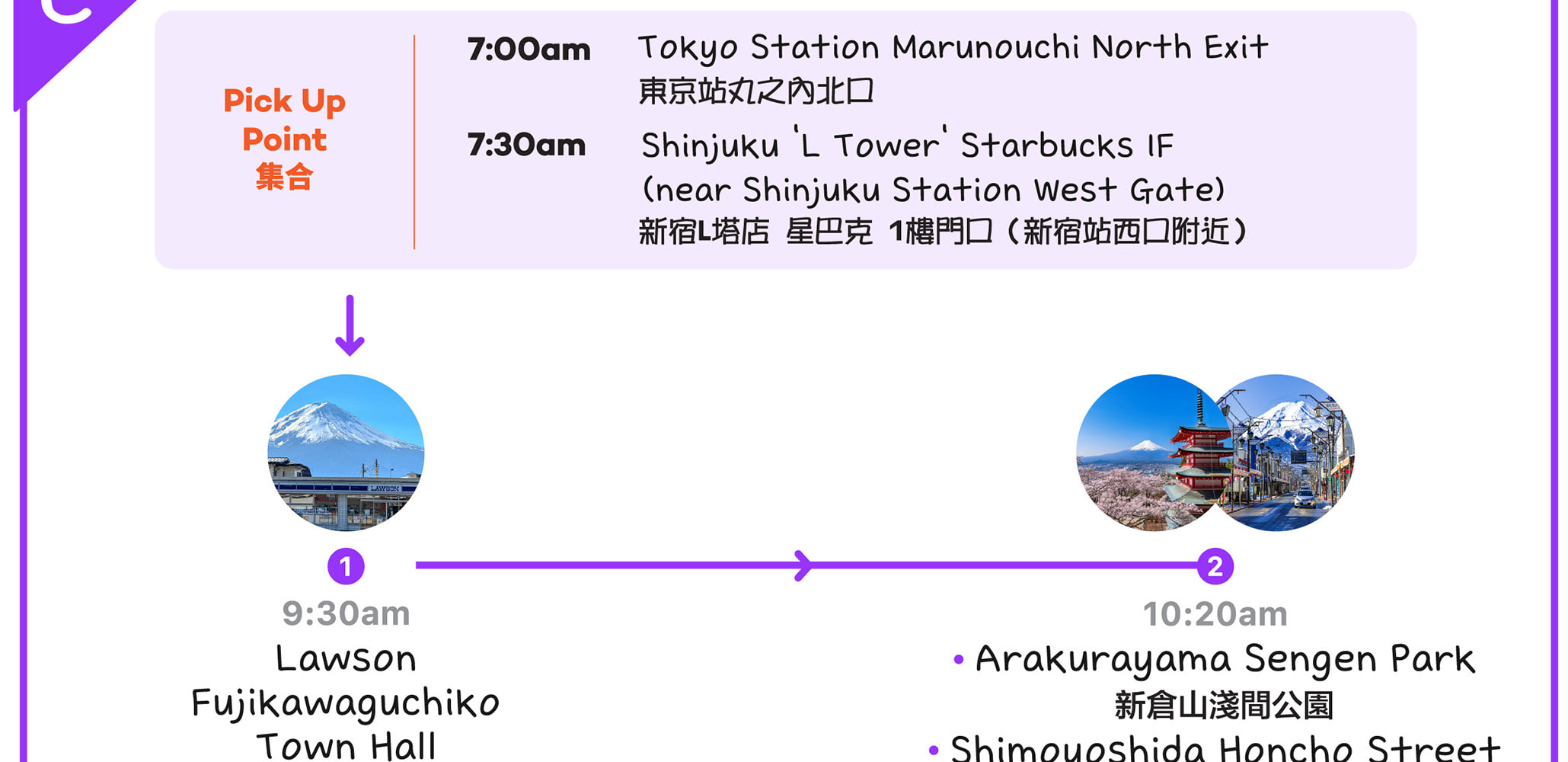 富士山 & 箱根: 富士山五合目/河口湖/大石公園/忍野八海/大涌谷/大淵笹場/雕刻之森美術館/箱根纜車/海賊船 (中/英/韓語導遊)