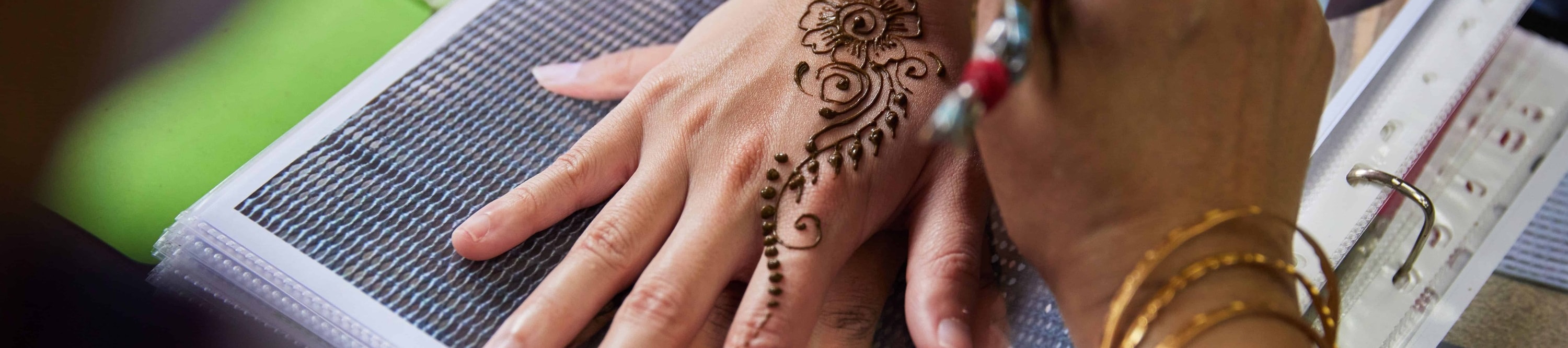 Get your hand henna-ed!