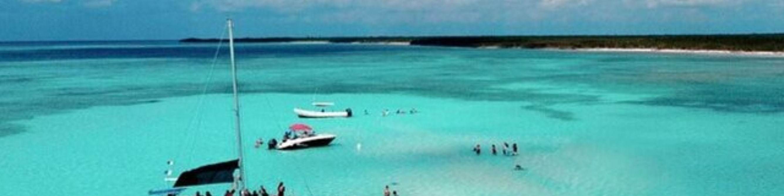 Relax at Cielo, a stunning sandbar surrounded by shallow, brilliantly turquoise Caribbean wters.