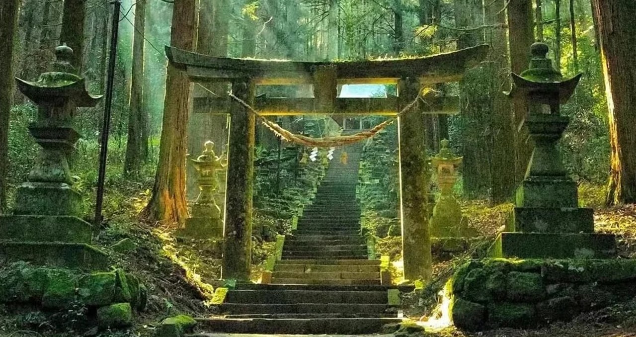 色見熊野座神社靜謐隱匿於蒼翠杉林中，是祈福與感受古老神道文化的絕佳聖地🌲