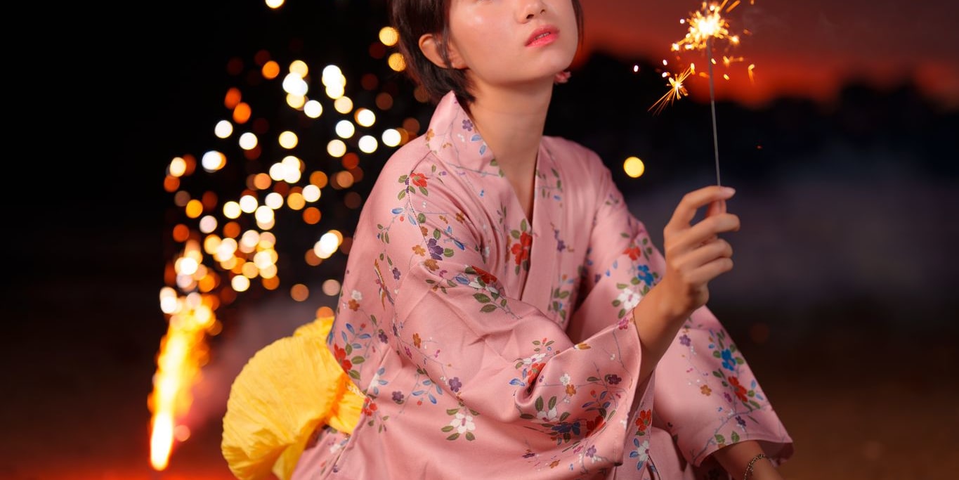 沖繩恩納浴衣花火攝影