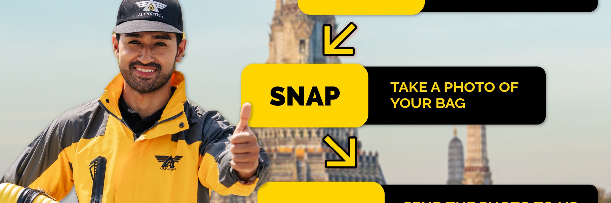 AIRPORTELs 讓您輕鬆旅行的 4 個簡單步驟：「託運、拍照、寄送、享受」