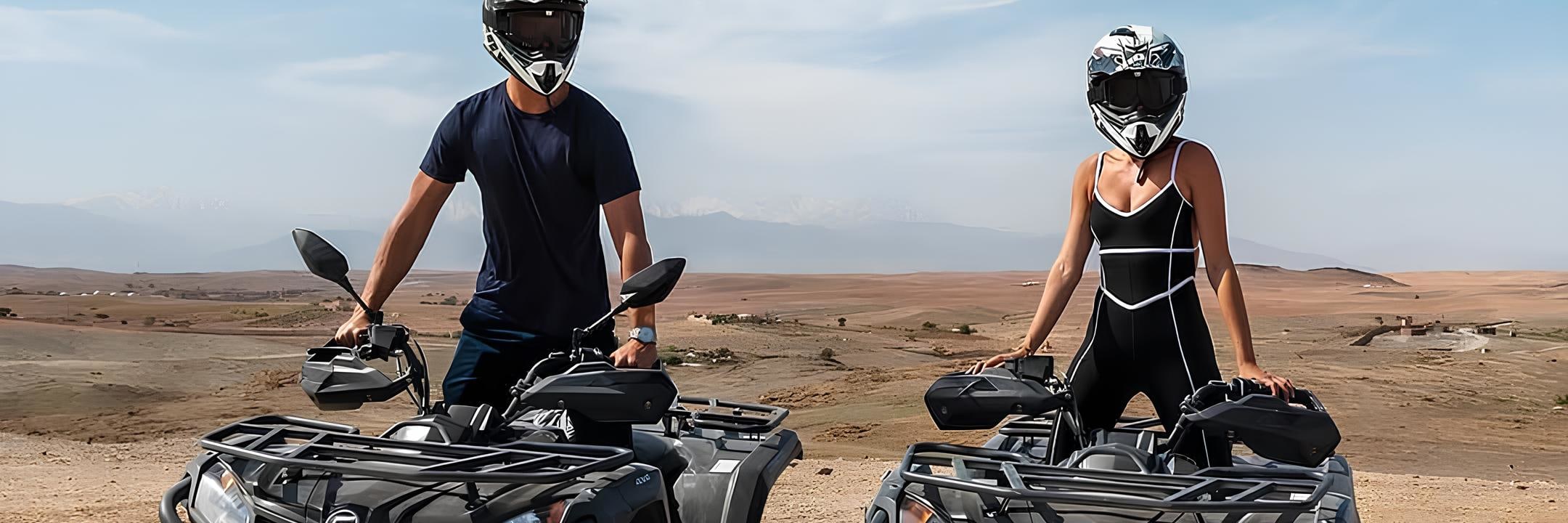 阿格菲沙漠（Agafay Desert）四輪摩托車之旅：岩石小徑和壯麗景色