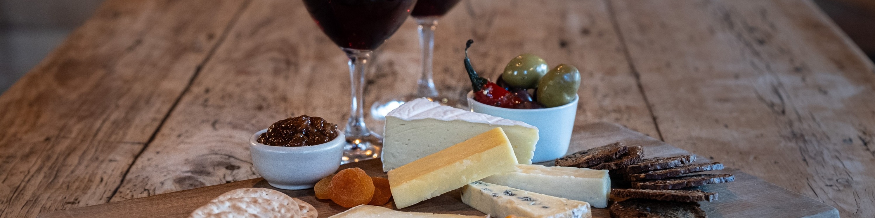 Cheeseboard to accompany a wine tasting