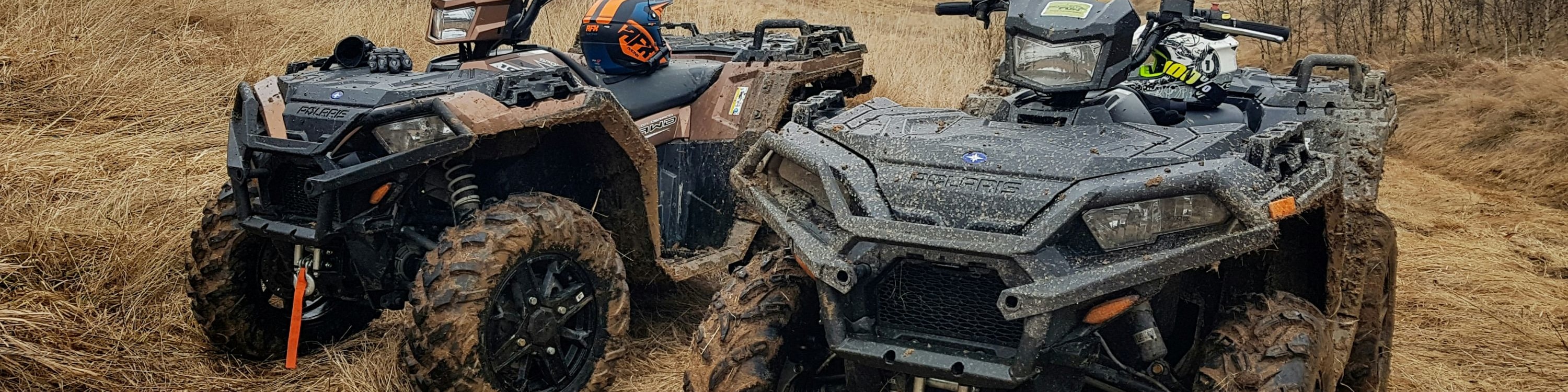 Close-up of the ATV’s powerful engine, built for tackling the Rockies’ rough and varied terrain