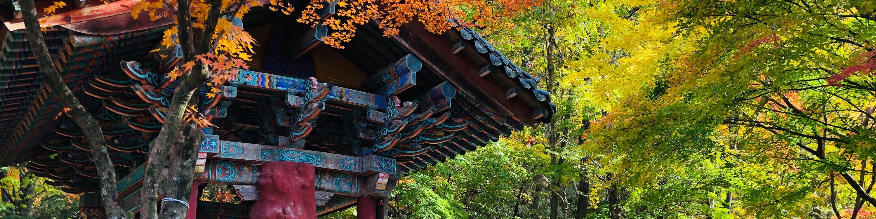 在內藏山，與秋季的自然風光合影留念。