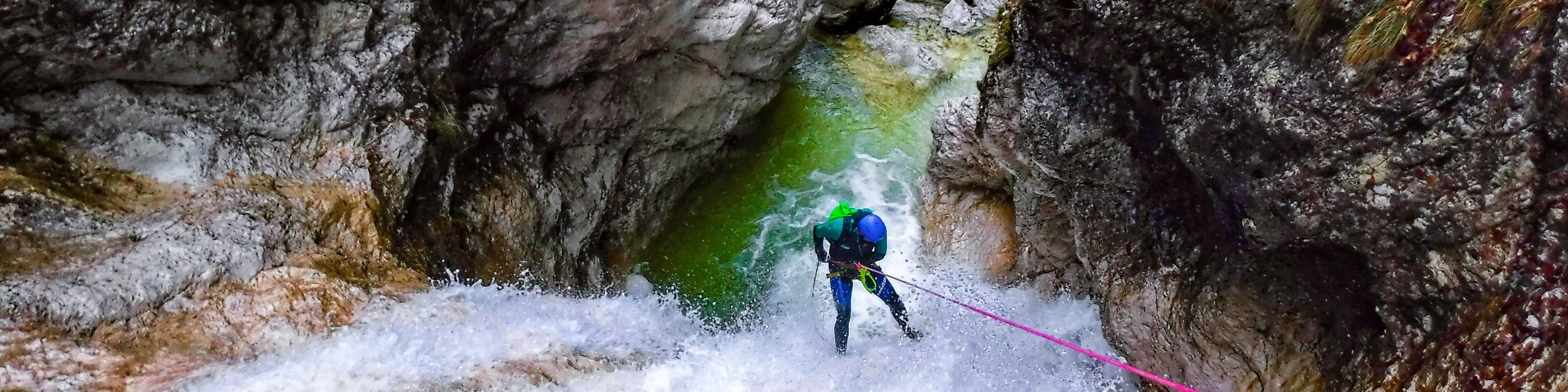 Extreme canyoning in Triglav national park