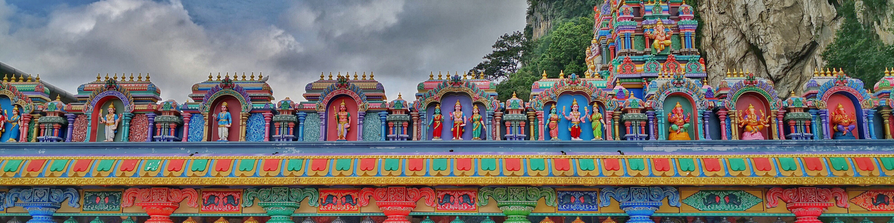 colorful building at batu caves