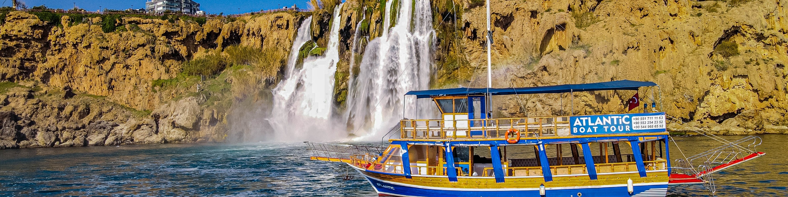 杜登瀑布乘船遊覽之旅 & 享用午餐 & 游泳體驗（安塔利亞出發）