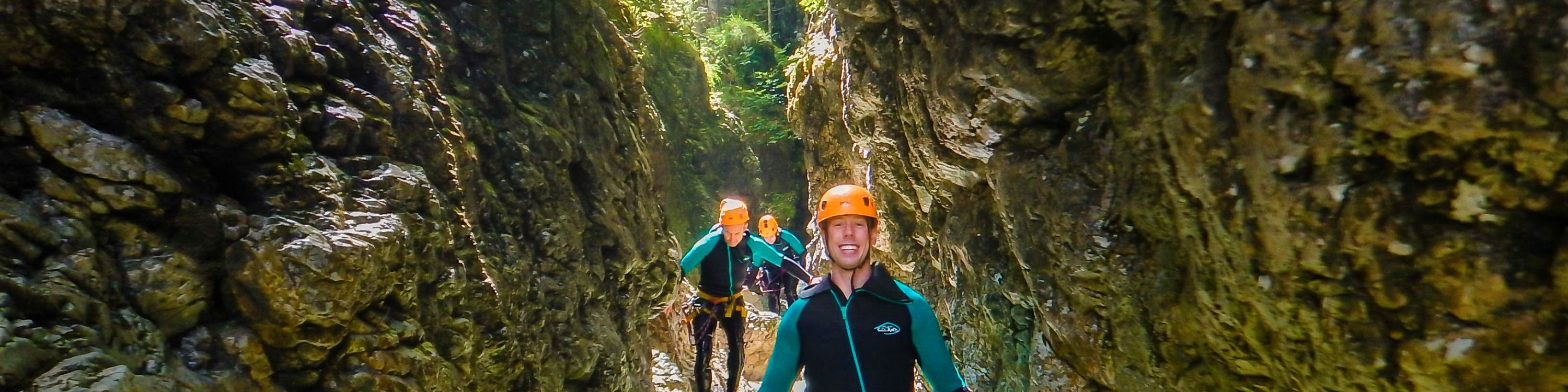 Extreme canyoning in Triglav national park