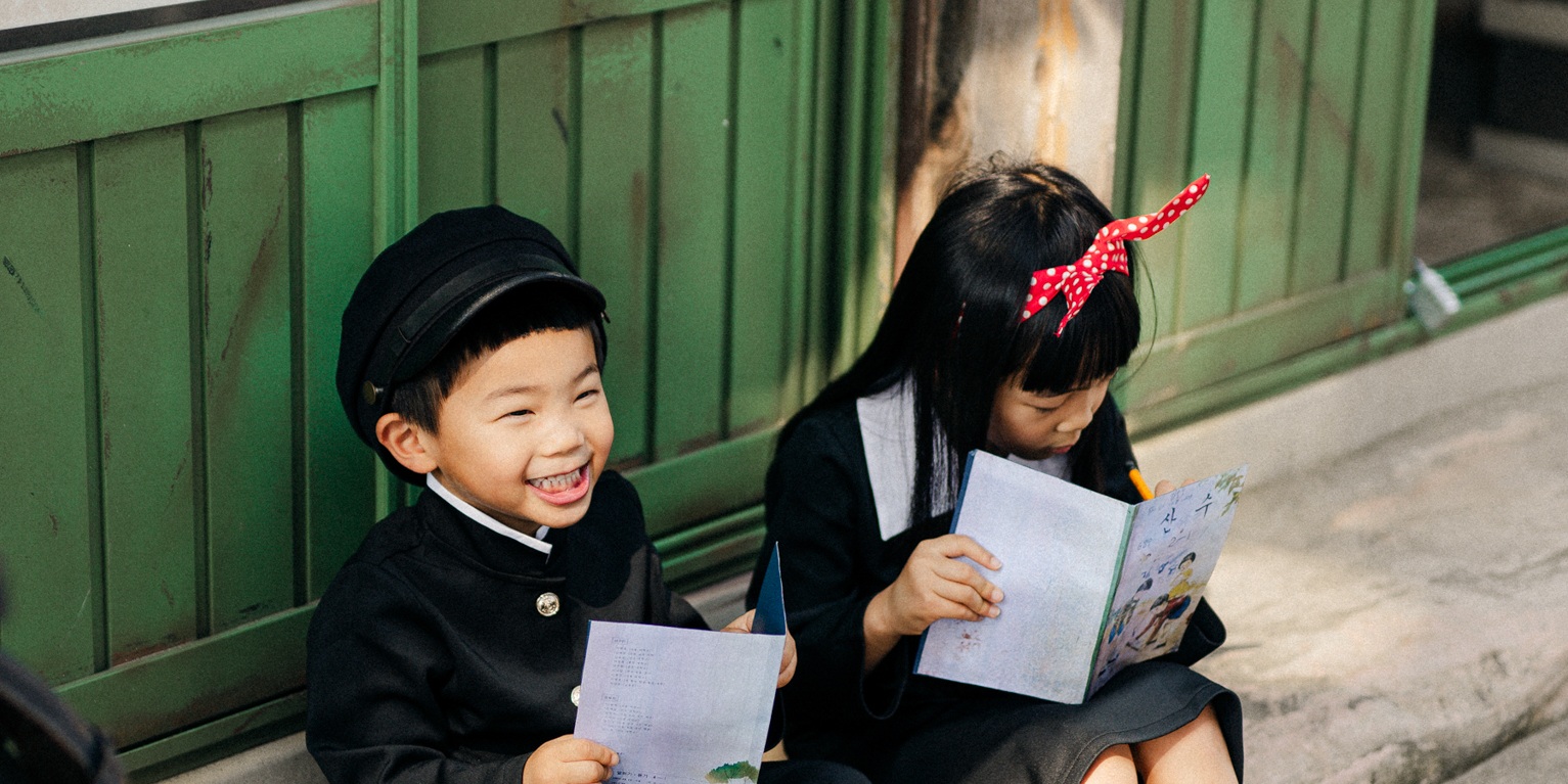 Korea Old School Uniform photoshoot