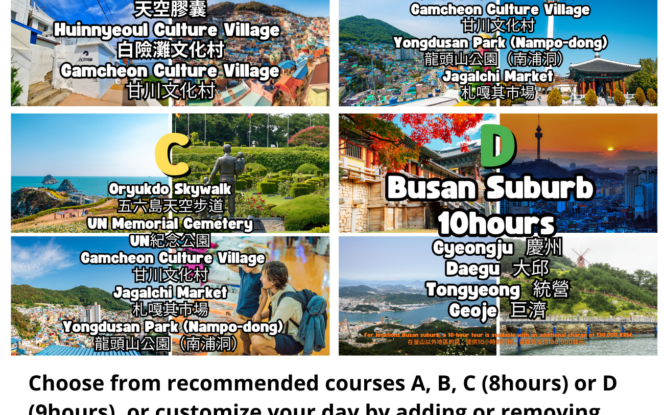 Busan & 海雲台藍線公園導覽一日遊