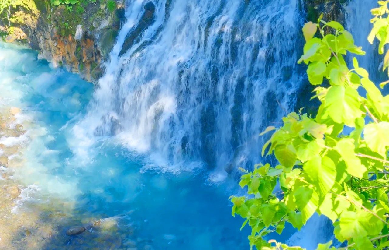 北海道白鬚瀑布以如白絲般飛流直下的瀑布景觀著稱，冬季還會被冰雪覆蓋，呈現宛如冰雕的美麗景緻。