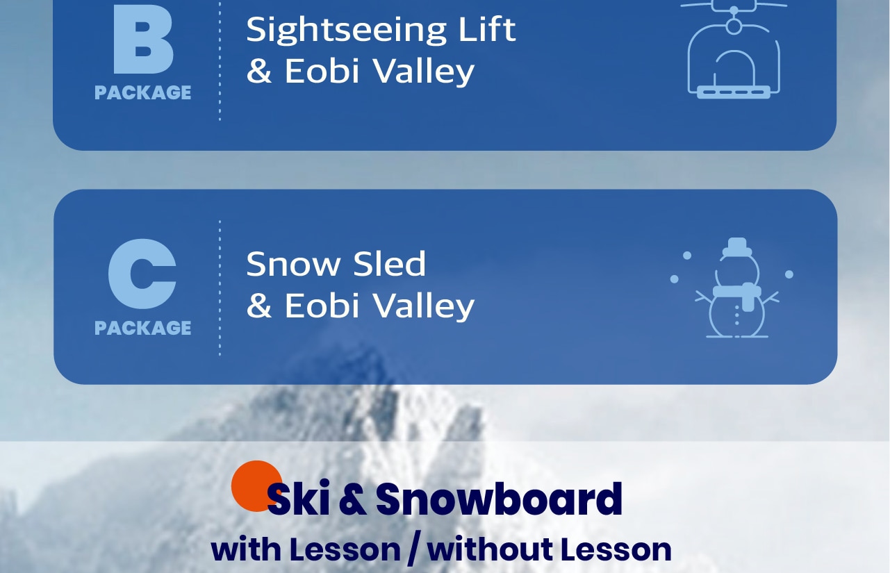 Elysian Ski Resort and Eobi Ice Valley Day. Tourfrom Seoul