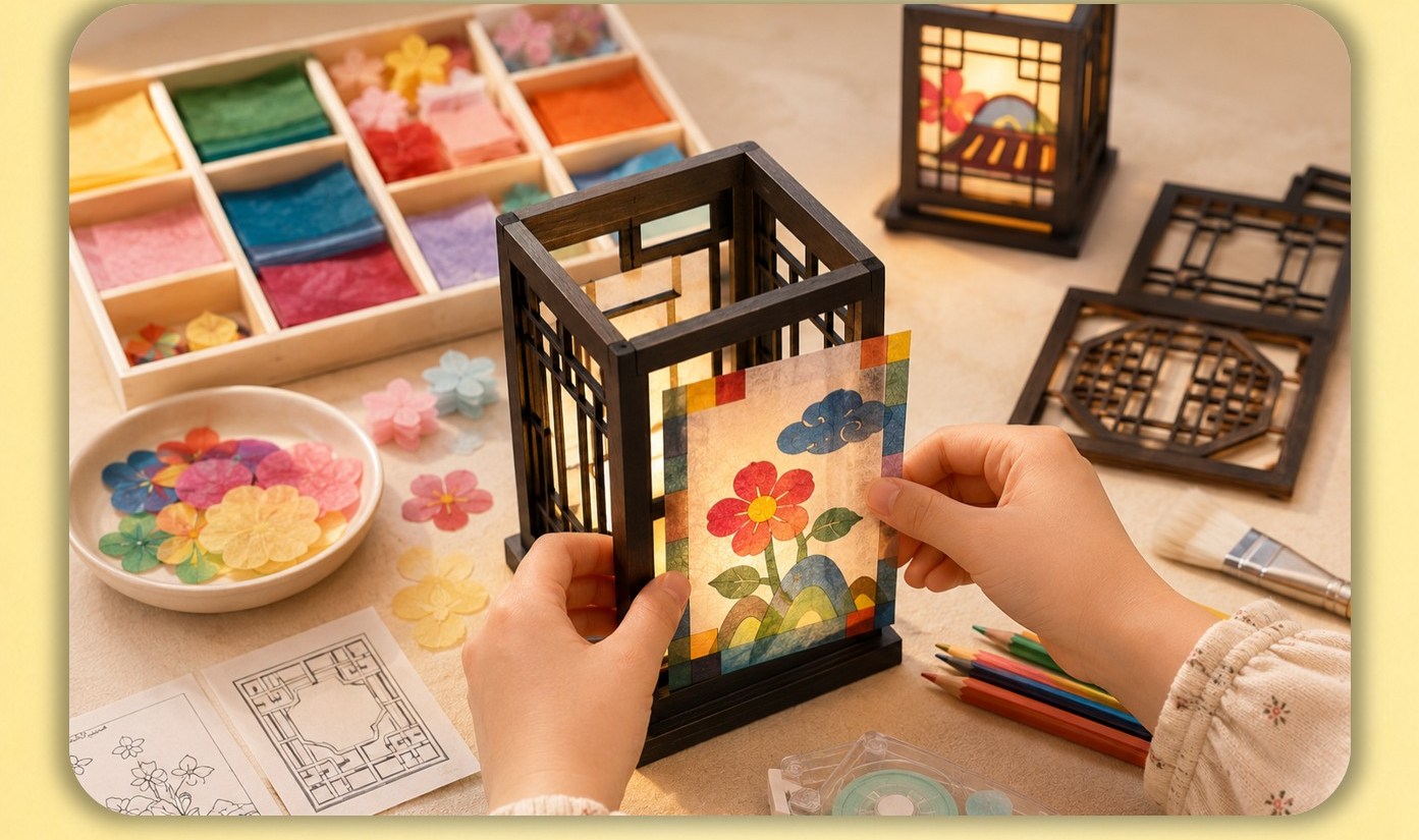 Kids Cultural Craft Workshop in Seoul: Mother-of-Pearl & Stamps - Thumbnail 13
