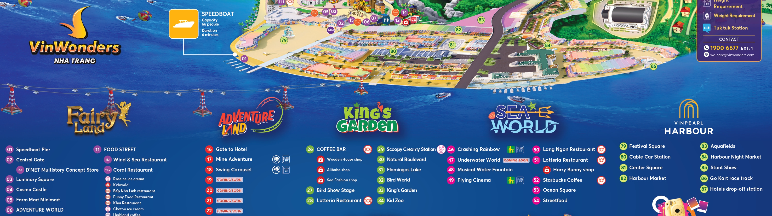 芽莊 VinWonders 主題樂園地圖