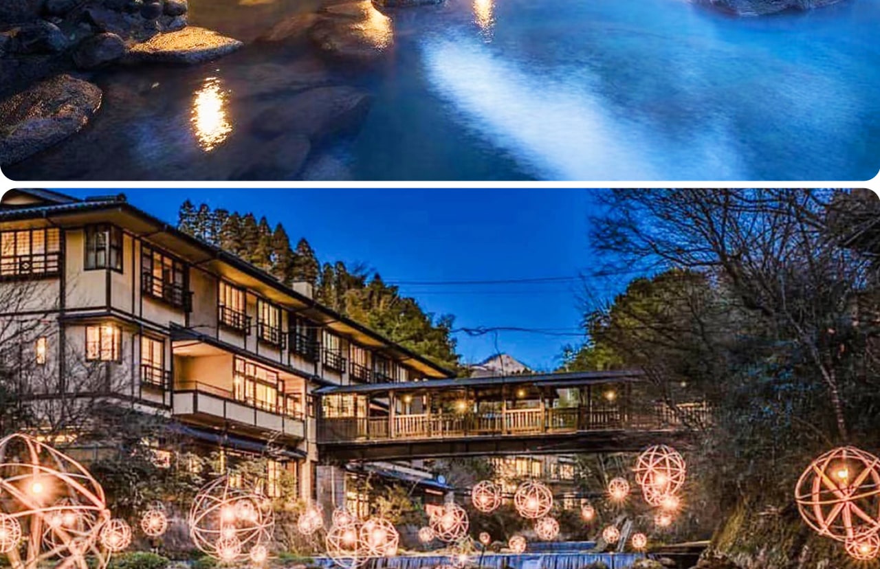 黑川溫泉是被群山環抱的古樸溫泉小鎮，沿河漫步或泡露天溫泉，都能享受寧靜與身心放鬆