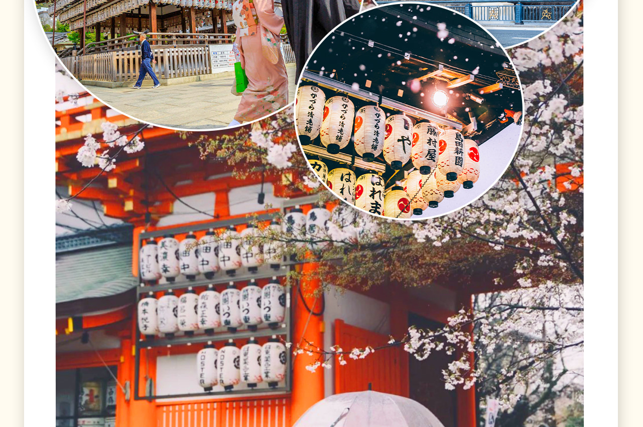 【八坂神社】位於京都市東山區的神社，是關西地區最知名且歷史最悠久的神社之一。這裡有專門求籤、寫繪馬和請御守的地方，繪馬圖案非常多樣，祈求戀愛的心形繪馬十分受歡迎。