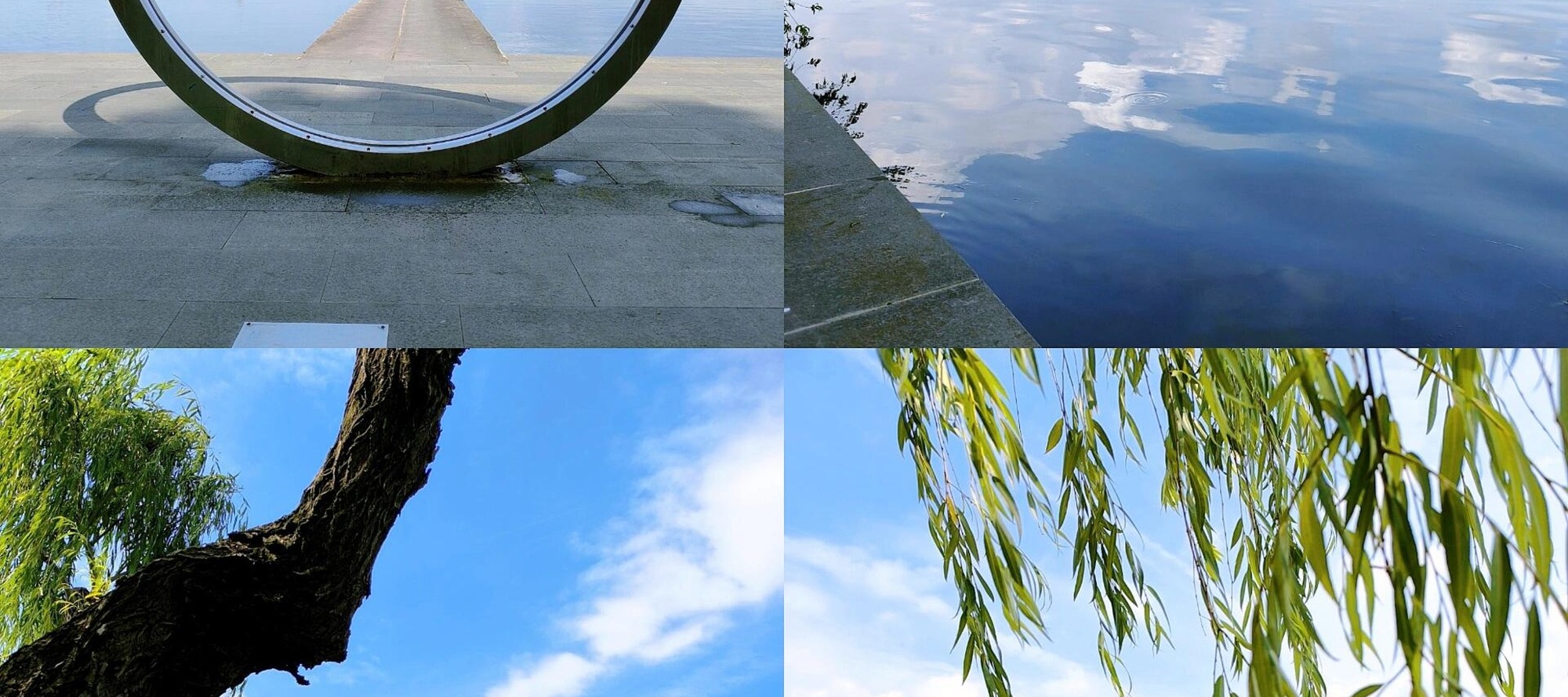 東湖聽濤風景區，湖水澄澈，柳絲低垂，景緻如畫。漫步於此，邂逅湖光山色的寧靜美好