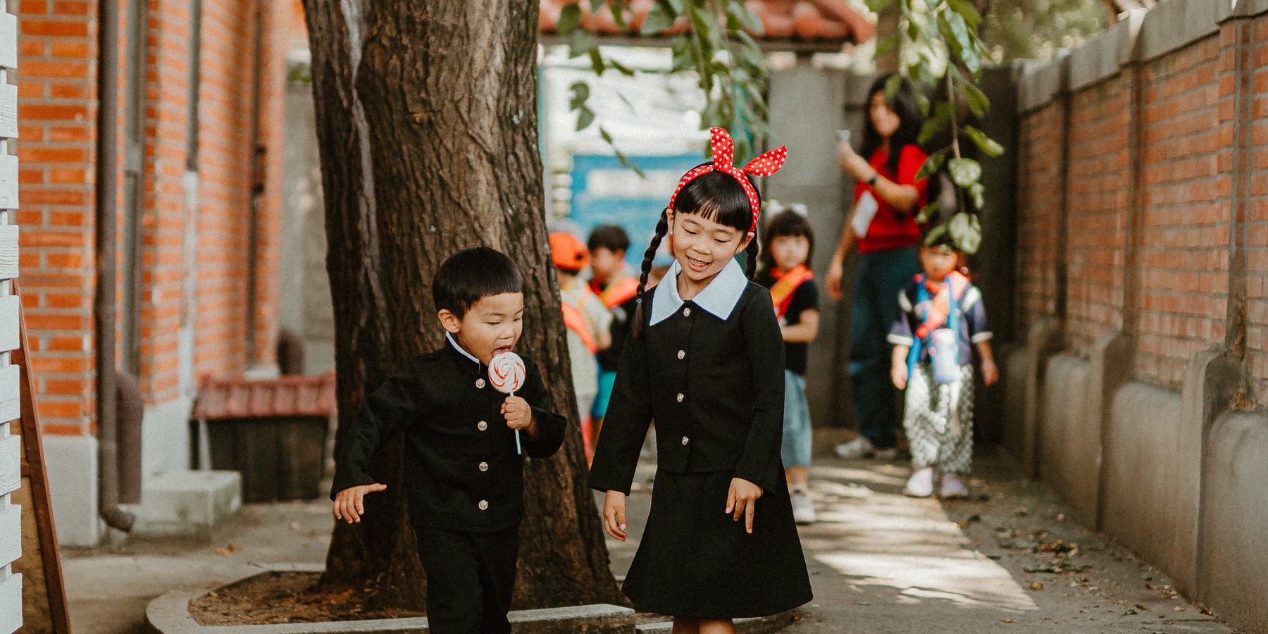 Korea Old School Uniform photoshoot