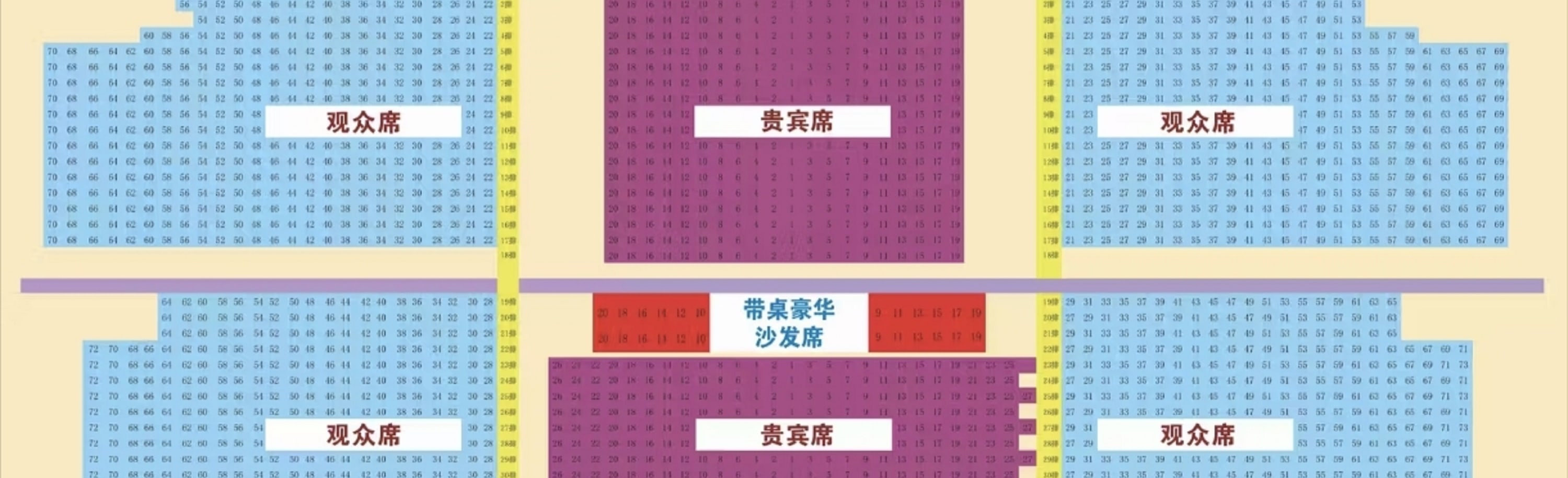 《三亞千古情》表演座位圖 《三亞千古情》表演座位圖