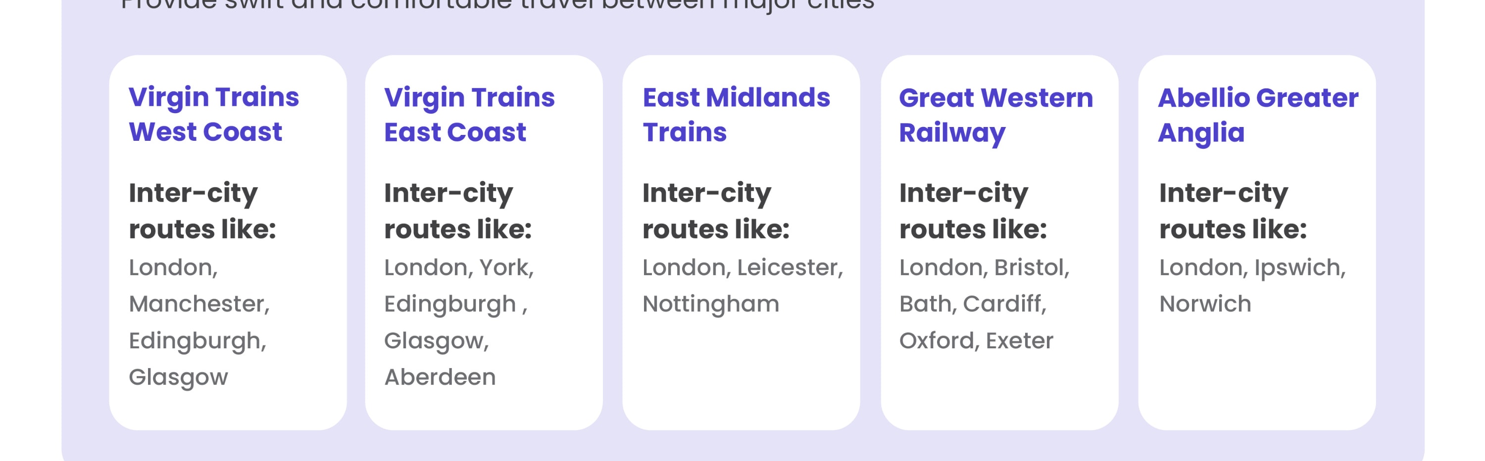 national rail trains